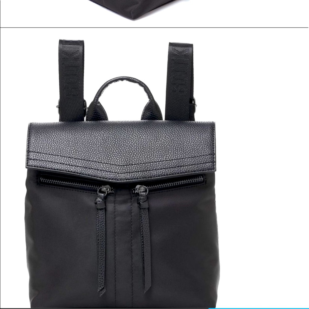 Small black designer backpack